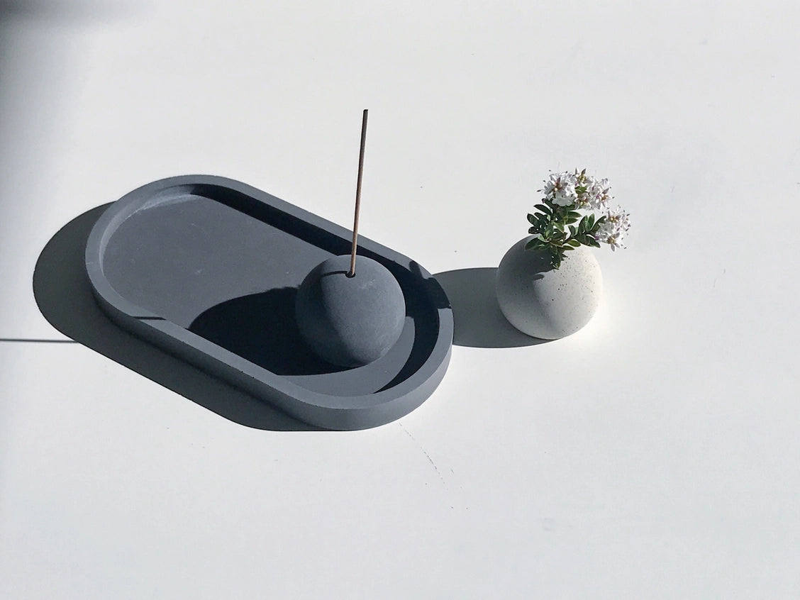 Jesmonite Ball Incense Holder-Jesmonite Round Incense Burner