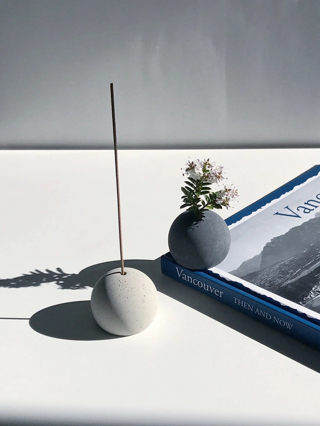 Jesmonite Ball Incense Holder-Jesmonite Round Incense Burner