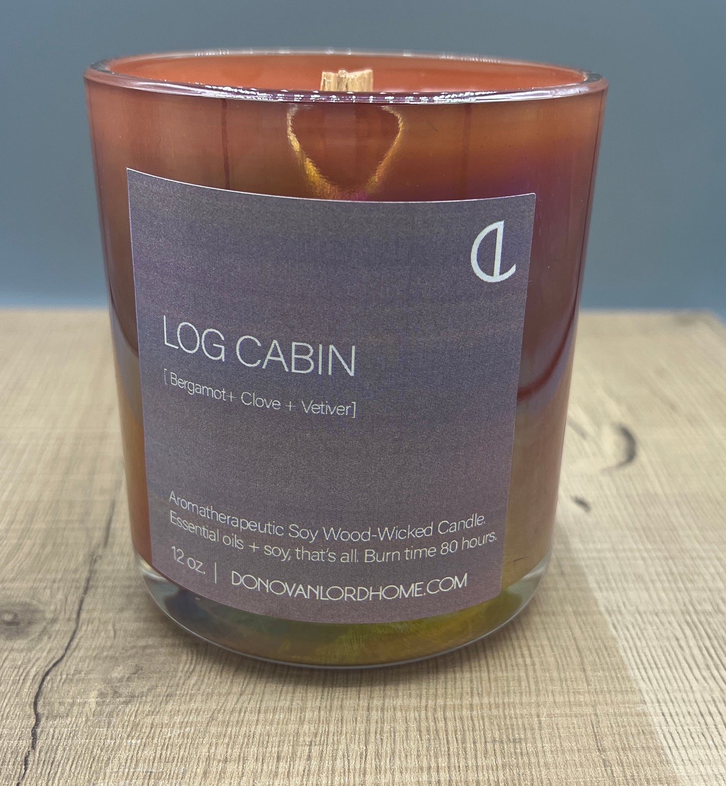 Log Cabin Soy Wood Wick Aromatherapy Candle